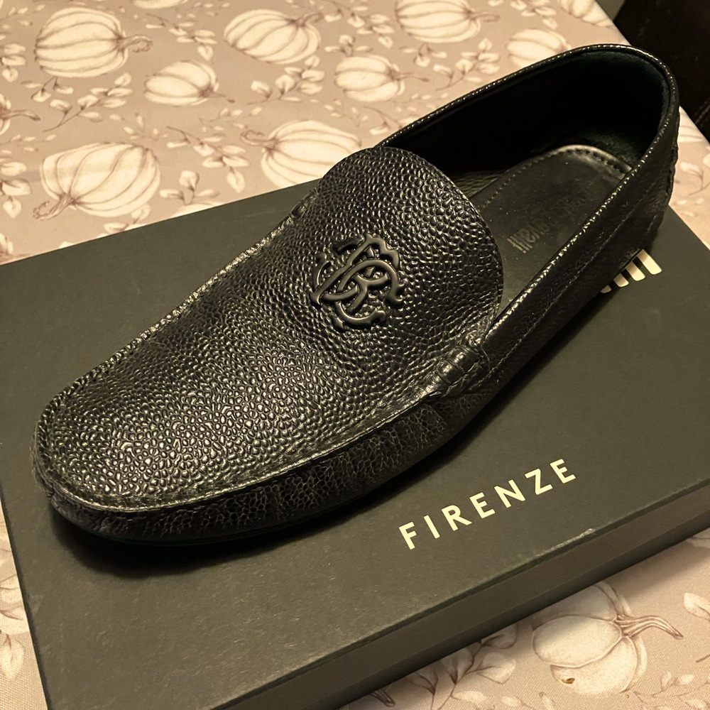 Roberto Cavalli highlands leather loafers size 45
